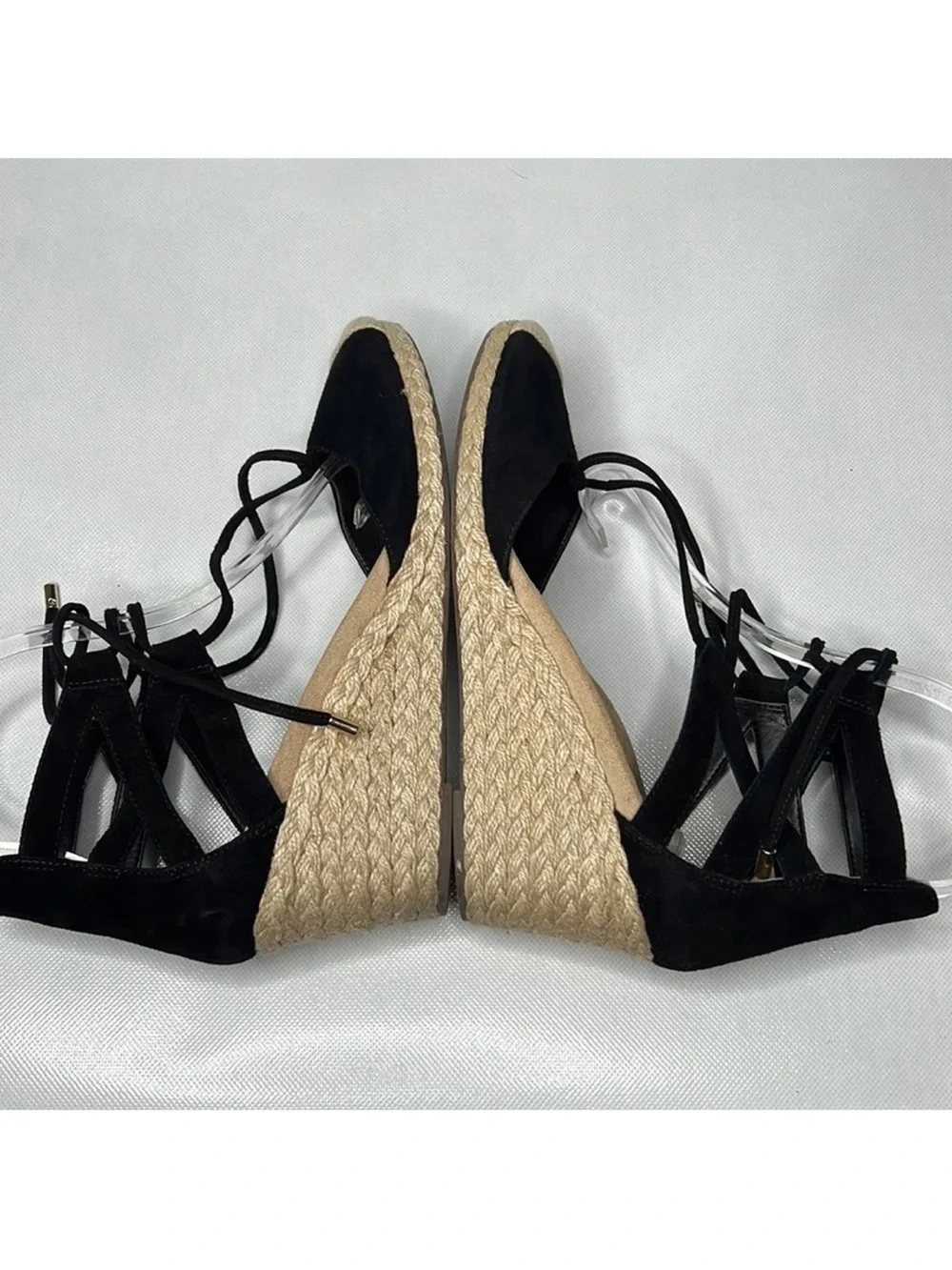 Vionic Aruba Calypso Espadrille Wedge Black Size 10 NEW
